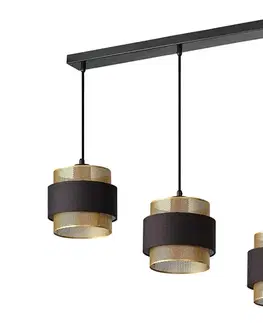 Svietidlá Osram - Závesné svietidlo DECOR HORNET na lanku 3xE27/10W/230V čierna/zlatá 4058075847880