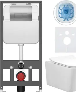 Záchody CERANO - Kompletný WC set Basic/Forte - biela lesklá - WC tlačidlo Modulo/Strieborná - závesné - predstenová inštalácia - 51x36 CER-8050BD86148