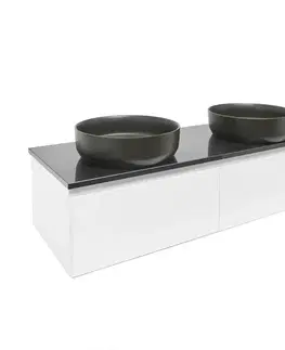 Kúpeľňový nábytok Kúpeľňová skrinka so žulovou doskou SAT Evolution 118x30x44, 8 cm biela mat SATEVO120WMZ SATEVO120WMZ
