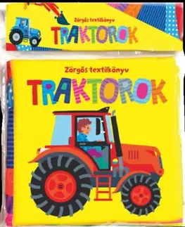 Leporelá, krabičky, puzzle knihy Zörgős textilkönyv - Traktorok