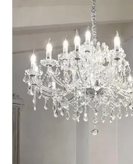 Svietidlá Ideal Lux - Krištáľový luster na reťazi NAPOLEON 18xE14/40W/230V pr. 96 cm chróm 167268