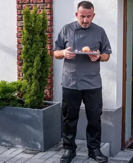 Oblečenie, obuv a doplnky EGOCHEF Kuchárske nohavice EGOchef čierne - kapsáče M