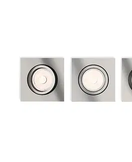 Svietidlá Philips - Sada 3x stmievateľných LED RGBW podhľadových svietidiel DONEGAL, 3x GU10/4,8W/230V + DO P1944+3xAI2363