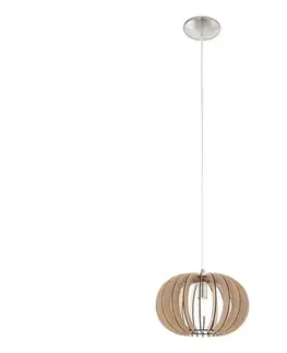 Svietidlá Eglo 95038 - Závesné svietidlo STELLATO 1xE27/60W/230V pr. 30 cm béžové 95038