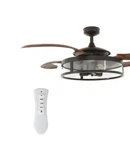 Ventilátory FANAWAY 212925 - LED Stropný látor CLASSIC 3xE27/4W/230V hnedá + DO 212925