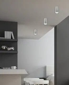 Stropná svetla Strieborná stropná lampa 10cm 1xGU10 - POSLEDNÉ 2 KUSY