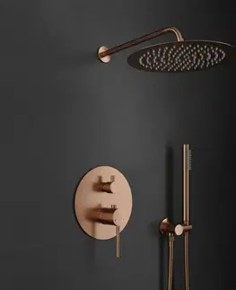 Sprchy a sprchové panely REA - Podomietková sprchová sada Foss Clif Brush Copper + BOX REA-P5649
