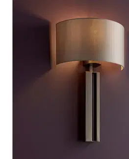 Svietidlá Endon 95449 - Nástenné svietidlo 1xE27/10W/230V béžová/matný chróm 95449
