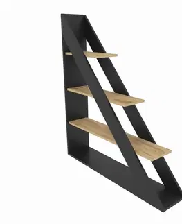 Knižnice Knižnica Pisagor - Black, Oak