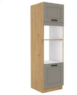Kuchynské skrinky stojace Kuchynská skrinka Luna claygrey/artisan 60DMP-210 2F