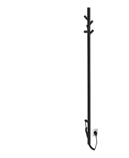 Svietidlá Sapho - Elektrický sušiak na uteráky PASADOR 30W 150x15 cm matná čierna ER175BV