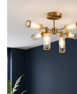 Svietidlá Endon 92213 - Luster na tyči TOUR 6xG9/3W/230V mosadz 92213