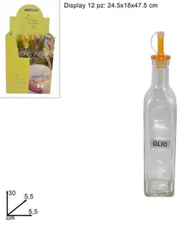 Dochucovacie súpravy MAKRO - Fľaša na olej/ocot 500ml rôzne farby a popisy