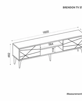 TV stolíky TV stolík Brendon - Walnut