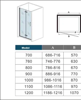 Sprchovacie kúty H K - Sprchové dvere SOLO B8 110, zalamovacie 109-111 x 185 cm SE-SOLOB8110SET