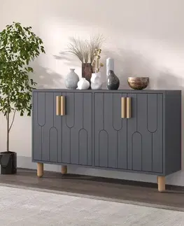 Komody Konzolový stolík Vincent - Anthracite