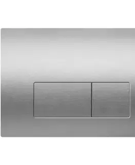 Záchody CERANO - Kompletný WC set Basic/Forte - čierna matná - WC tlačidlo Modulo/Strieborná - ovládanie zhora - predstenová inštalácia - 51x36 CER-8050BD86415