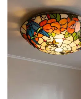 Svietidlá BRILAGI - Tiffany vitrážové stropné svietidlo JUNGLE 2xE27/60W/230V priemer 40 cm BRC-12003