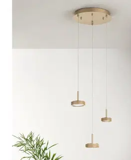 Svietidlá Ondaluce - stmievateľný LED luster na lanku NINA LED/24W/230V pr. 35 cm zlatý SO.NINA/3-ORO