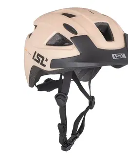 Helmy a prilby na in-line Detská cyklo prilba s LED svetlom ISL Lumiro Pearl White - S (54-59)