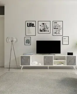 TV stolíky TV stolík Sinef - White , Anthracite