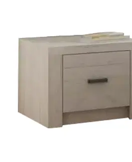 Nočné stolíky KONDELA Infinity 24 nočný stolík jaseň biely