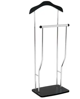 Regály a poličky Autronic Nemý sluha Dustin chróm / čierna, 45 x 108 cm