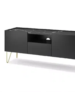 Všetky produkty TV stolík Harmony 144 čierna grafit/mramor black