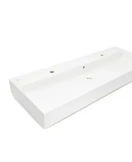 Umývadlá Umývadlo SAT Infinitio 121,4x46,9 cm dva otvory pre batériu SATINF12046 SATINF12046