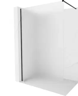 Sprchové dvere MEXEN/S - Kyoto-X Sprchová zástena WALK-IN 100 x 200, dekor 10 mm, čierna 800-100-101-70-30-X