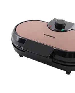Predlžovacie káble Heinner HWF-1000CR - Vaflovač 1000W/230V čierna/ružové zlato HWF-1000CR