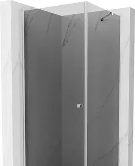 Vane MEXEN/S - Pretória sprchovací kút 90x90, grafit, chróm + sprchová vanička vrátane sifónu 852-090-090-01-40-4070