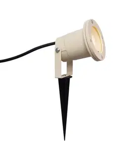 LED reflektory a svietidlá s bodcom do zeme Bodové svietidlo so zemným hrotom béžové GU10 50 mm nastaviteľné IP65 vrátane kábla a zástrčky - Basic