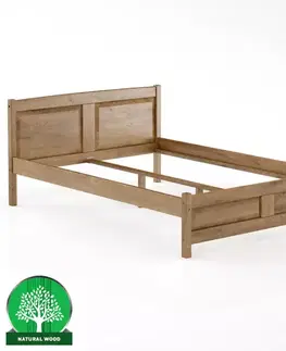 Drevené postele Posteľ borovica LK104–140x200 dub