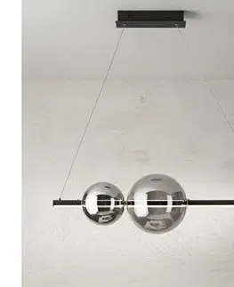 Svietidlá Ondaluce - LED Stmievateľný luster na lanku FUFI LED/40W/230V čierna/dýmovo čierna SO.FUFI/NERO