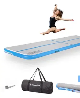 Žinenky Airtrack inSPORTline Airstunt 400x100x10 cm bielo-modrý