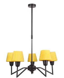 Svietidlá Luster 5xE14 48cm VENUS sklo