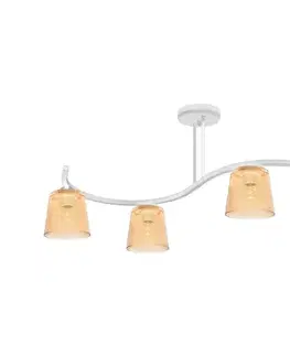 Svietidlá  Prisadený luster LUCEA 4xE27/15W/230V biela/oranžová W-8020/4 WT+GO