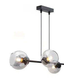 Svietidlá HEXE Luster na lanku LATIL 4xE27/60W/230V čierna 0808