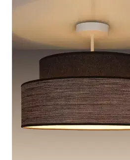 Svietidlá  Prisadený luster GRACE 1xE27/60W/230V pr. 40 cm hnedá/béžová 0670