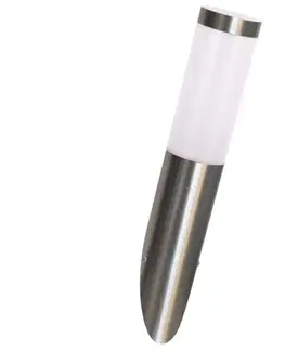 Svietidlá  LED RGBW stmievateľné vonkajšie nástenné svietidlo LIVIA 1xE27/6,5W/230V IP44 strieborné SA0462+AI0818