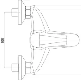 Kúpeľňové batérie NOVASERVIS - Vaňová batéria 100 mm Metalia 57 chróm 57024,0