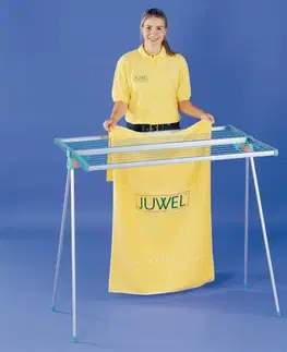 Sušiaky na bielizeň Skladací sušiak na bielizeň strieborná / modrá Dekorhome