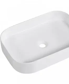 Umývadlá CERANO - Umývadlo keramické Matteo - na dosku - biela lesklá - 55,5x38 CER-428395
