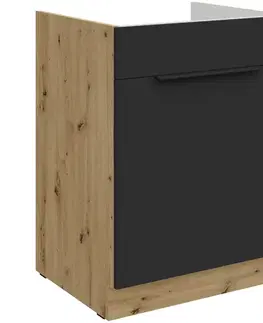 Kuchynské skrinky stojace Kuchynská skrinka Aria-Bl/Ar Anti Fingerprint 60zl 1s Bb
