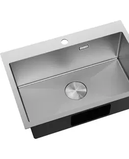 Kuchynské drezy MEXEN MEXEN - Solix oceľový drez 1-bowl 650 x 450 mm, nerez HC 6403651000-01HC