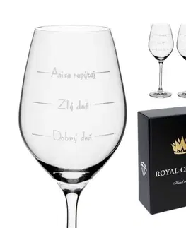 Poháre Kinekus Pohár na víno DOBRÝ DEŇ FUN 360 ml, 2-dielna sada
