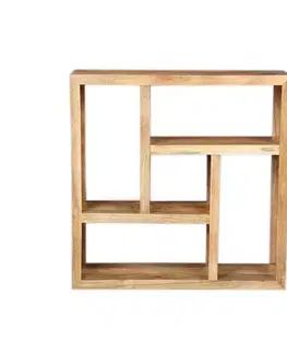 Knižnice Knižnica Hina 110x110x35 z mangového dreva