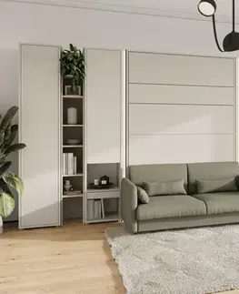 Šatníkové skrine Dig-net nábytok Policová skriňa Lenart BED CONCEPT BC-21 | kašmír