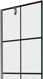 Sprchové dvere MEXEN/S - Next vaňová zástena FIX 70 x 150, čierna vzor, grafit metal 895-070-000-00-77-95